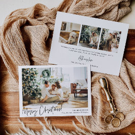 Minimalist Horizontal Photo Holiday Christmas Card Einladung