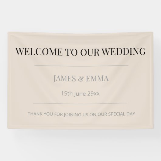 Minimalist Horizontal Soft Latte Banner (Horizontal)