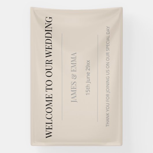 Minimalist Horizontal Soft Latte Banner (Vertikal)