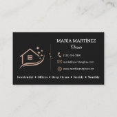 Minimalist Housekeeping & Cleaning Services Visitenkarte (Rückseite)