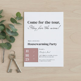 Minimalist Housewarming Invitation • Wine Quote D  Einladung