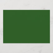 Minimalist Hunter Green Border Personalized Script Mitteilungskarte (Rückseite)