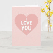Minimalist I Love You Glitter Dot Card Karte (Gelbe Blume)