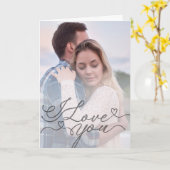 Minimalist I Love You Karte (Gelbe Blume)