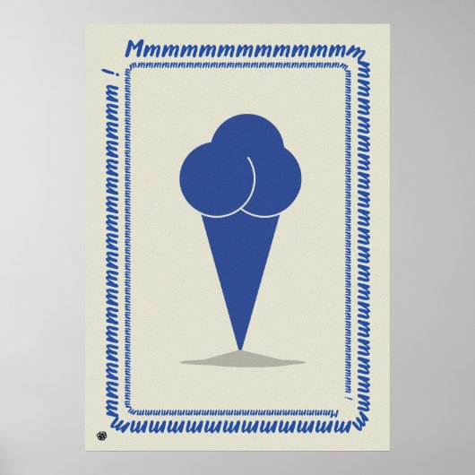 Minimalist Ice Cream Art Print Poster (Vorne)