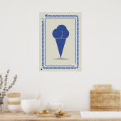 Minimalist Ice Cream Art Print Poster (Küche)