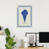 Minimalist Ice Cream Art Print Poster (Heimbüro)