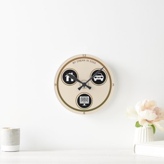 Minimalist Icon Personal Wall Clock Runde Wanduhr (Zuhause)