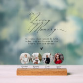 Minimalist In Loving Memory 4 Photos Wedding Sign Acrylschild (Neutral)