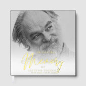 Minimalist In Loving Memory Funeral  Gästebuch (Vorderseite)