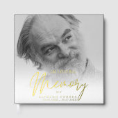 Minimalist In Loving Memory Trauerfeier Gästebuch (Vorderseite)