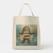 Minimalist Inspirational Canvas Tote Bag Tragetasche (Rückseite)