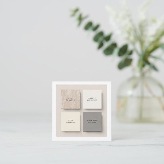 Minimalist Inspirational Notes | Modern Of Mitteilungskarte (Stehend Vorderseite)