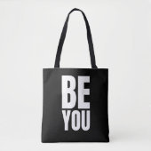 Minimalist inspirational quote "BE YOU" Tasche (Vorderseite)