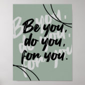 Minimalist Inspirational Quote Poster Print (Vorne)