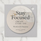 Minimalist Inspirational Stamp | Modern Office & H Geschenkanhänger (Rückseite)