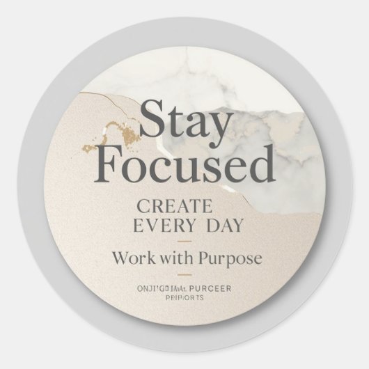 Minimalist Inspirational Sticker | Modern Office A (Vorderseite)