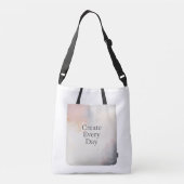 Minimalist Inspirational Tote Bag | Modern Neutral Tragetaschen Mit Langen Trägern (Rückseite)