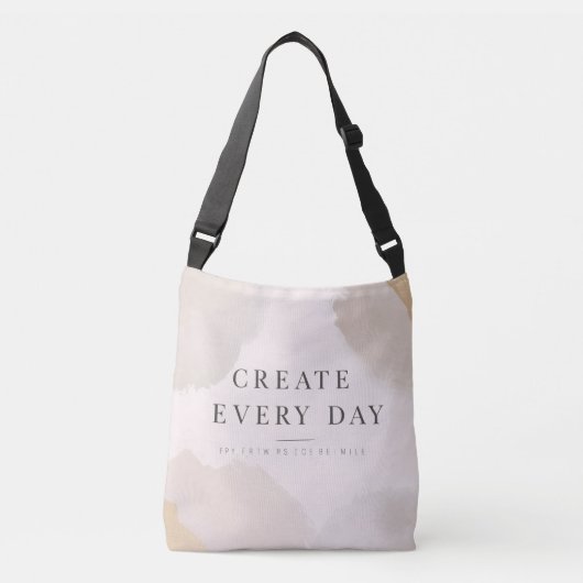 Minimalist Inspirational Tote Bag | Modern Neutral Tragetaschen Mit Langen Trägern (Vorderseite)