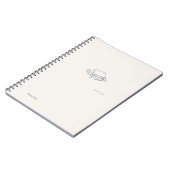 Minimalist Introvert line art Notebook Notizblock (Linke Seite)