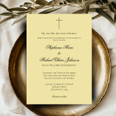 MINIMALIST Island Citrus Cross Formal Wedding Einladung