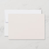 Minimalist Ivory Editorial Wedding RSVP Card Karte (Rückseite)