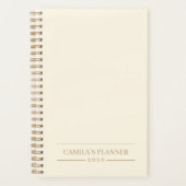 Minimalist Ivory Planner | Personalized Notebook Planer (Vorderseite)