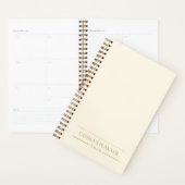 Minimalist Ivory Planner | Personalized Notebook Planer (Anzeige)