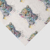 Minimalist Ivory Watercolor Leopard Pattern Seidenpapier (Detail)