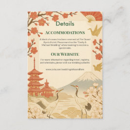Minimalist Japanese Cherry Blossom Details Card Begleitkarte