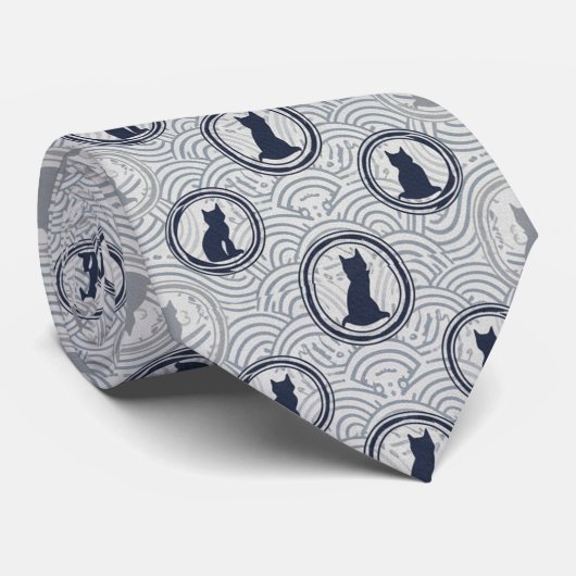 Minimalist Japanese Geometric Patterns Krawatte (Gerollt)