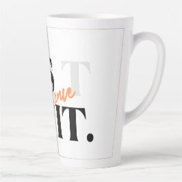 Minimalist Just Do It Silence Zitat Hoher Kaffeebe Milchtasse