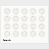 Minimalist ‘Just Engaged’ Sticker | Warm White (Blatt)