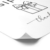 Minimalist Karten und Geschenke Poster Schild (Ecke)