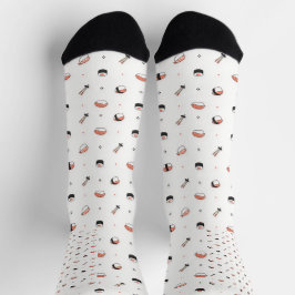 Minimalist Kawaii Sushi Muster Hübsches Japanische Socken