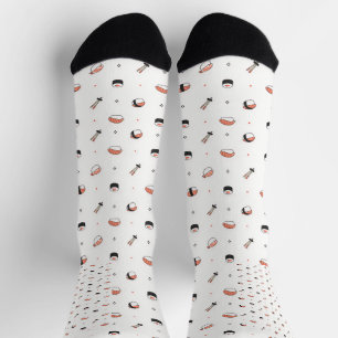 Minimalist Kawaii Sushi Muster Hübsches Japanische Socken