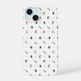 Minimalist Kawaii Sushi Pattern Cute Japanese Food iPhone 15 Hülle