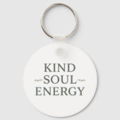 Minimalist "Kind Soul Energy" Typography Schlüsselanhänger (Rückseite)