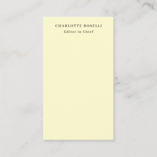 Minimalist Klassisch Professionell Creme Begleitkarte (Vorderseite)