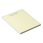 Minimalist Klassisch Professionell Creme Notizblock (angewinkelt)