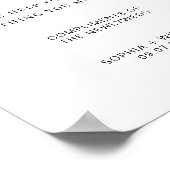 Minimalist Ladies Freshen Up Wedding Bathroom Poster (Ecke)