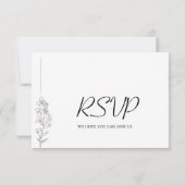 Minimalist Larkspur Wedding RSVP Card (Rückseite)