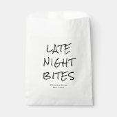 Minimalist Late Night Bites Wedding Geschenktütchen (Vorderseite)