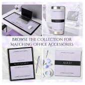 Minimalist Lavendel Schwarzes Monogramm Arbeitskol Planer