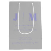 Minimalist Lavender Silver Simple Gift Wedding Mittlere Geschenktüte (Rückseite)
