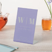 Minimalist Lavender Silver Simple Wedding Sockelschild (In SItu)