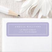 Minimalist Lavender Two Border Return Address (Insitu)