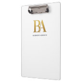 Minimalist Law Firm Monogram Clipboard Klemmbrett (Links)