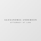 Minimalist Lawyer Accountant Professional Office Fensteraufkleber (Blatt)