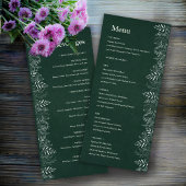 Minimalist Leafy Nature Botanical Menu 